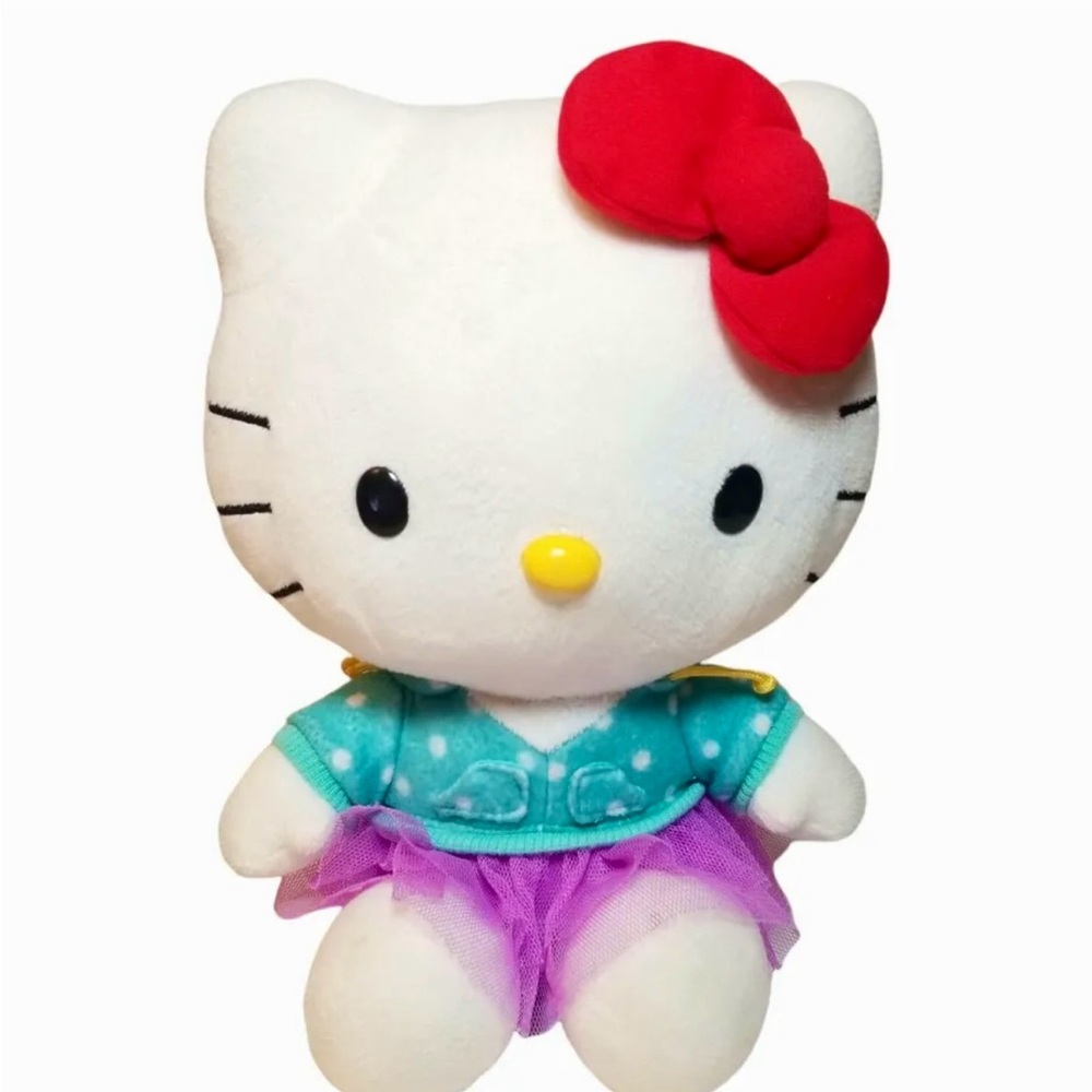 Hello Kitty Plush 9" Sitting Stuffed Animal In Hoody And
Tutu Skirt By Sanrio Co